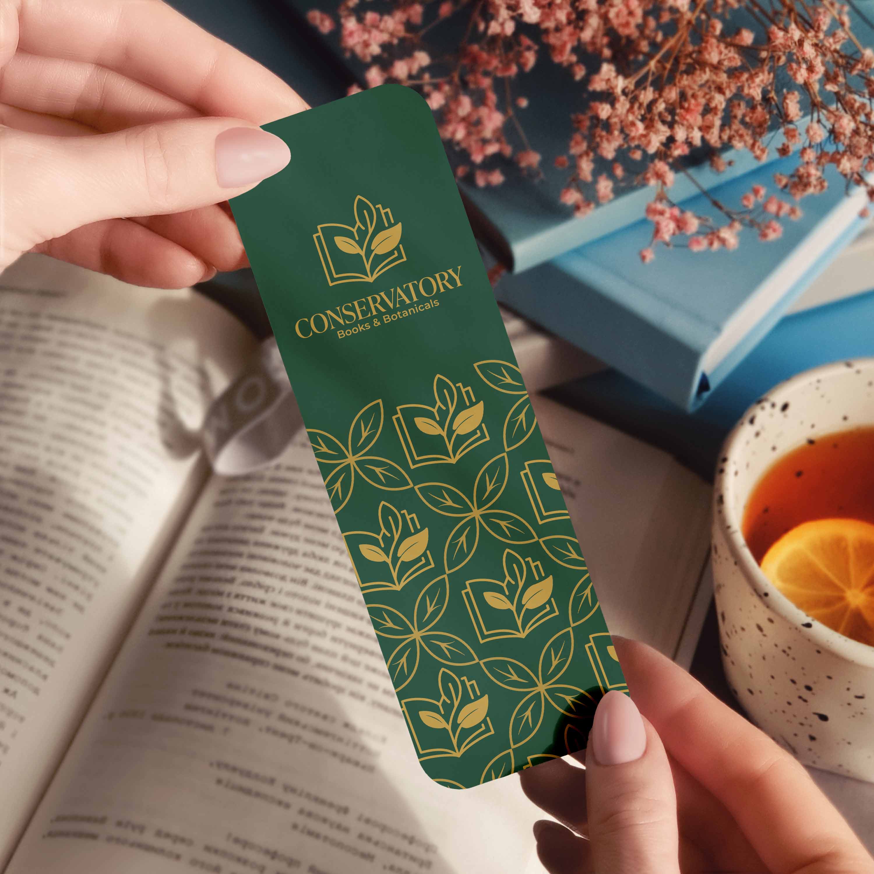 Conservatory bookmark mockup one