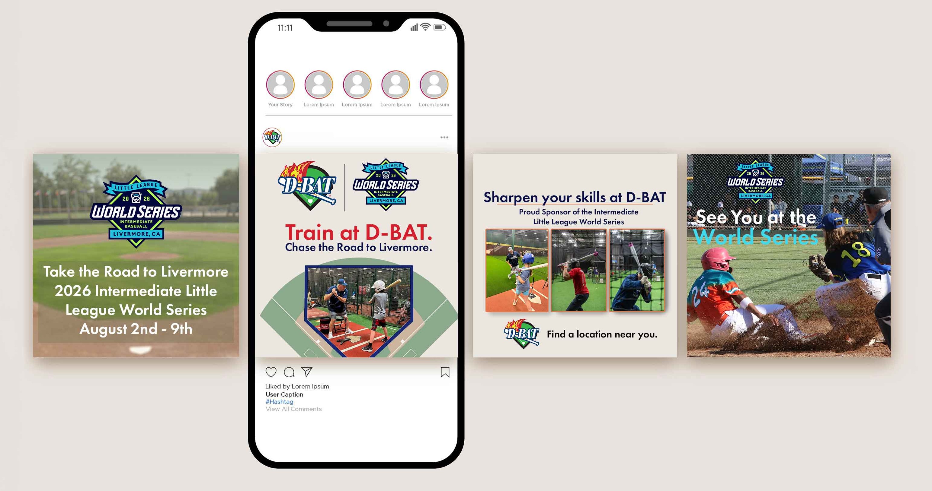 Little League World Series social media post design variation