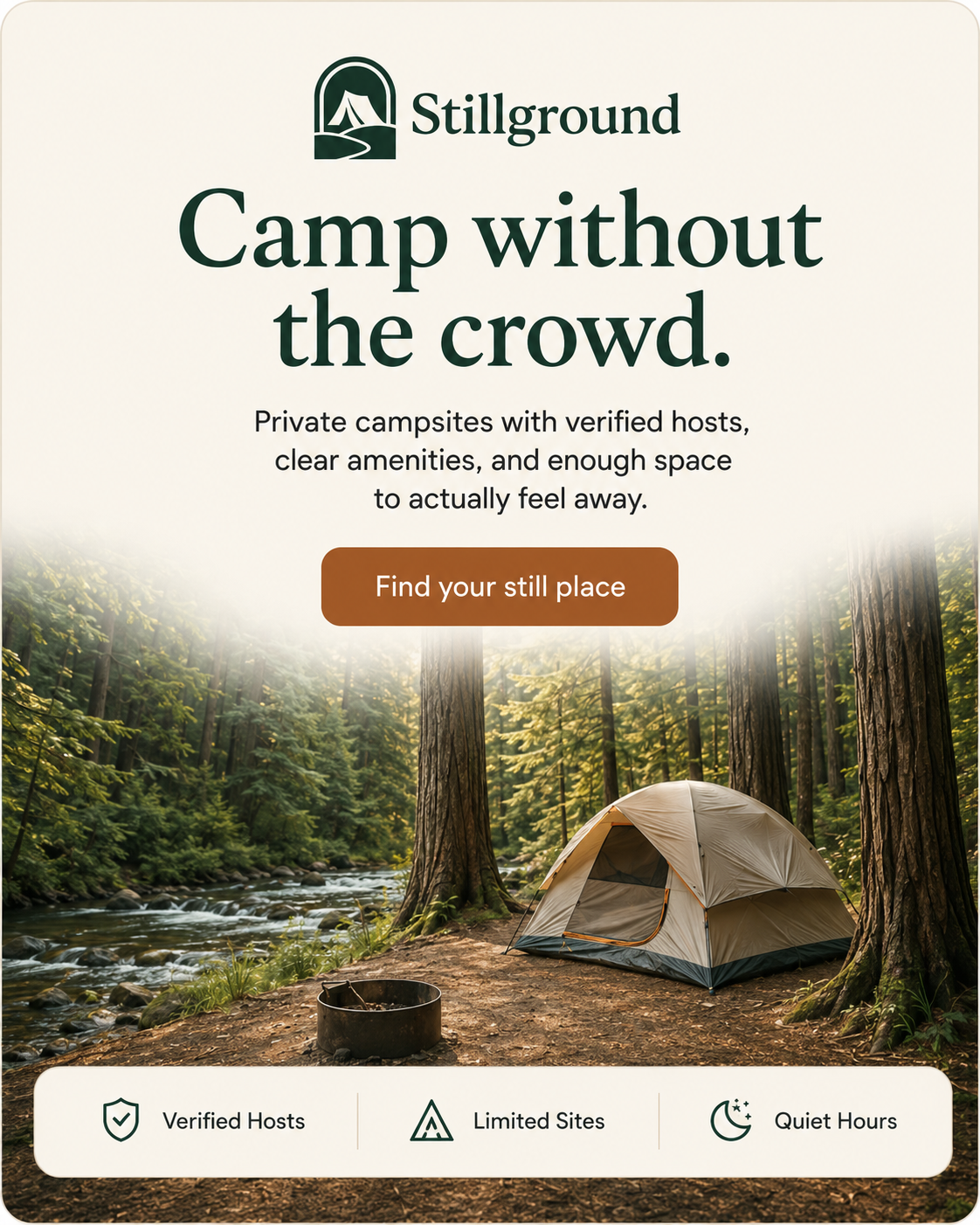 Stillground guest-facing ad